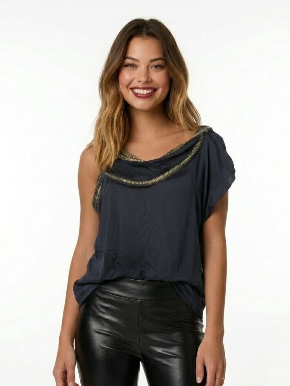 Rebecca Taylor Blue Distressed Shirt - Size 4